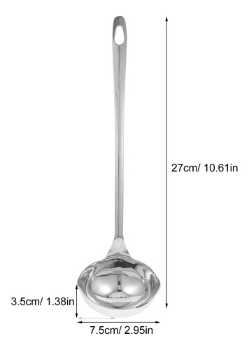 Cucharón De Acero Inoxidable De Mango Largo Con Boquilla, 2