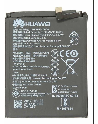 Bateria Huawei P10 /honor 9 Hb386280ecw De 3100mah