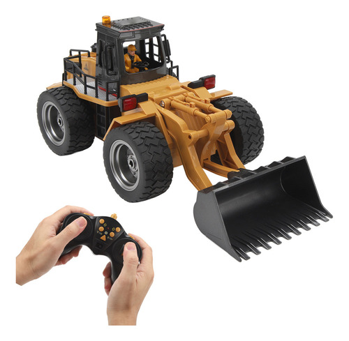 Topadora Pushdozer De 9 Canales De Aleación 1:18 De 2,4 Ghz