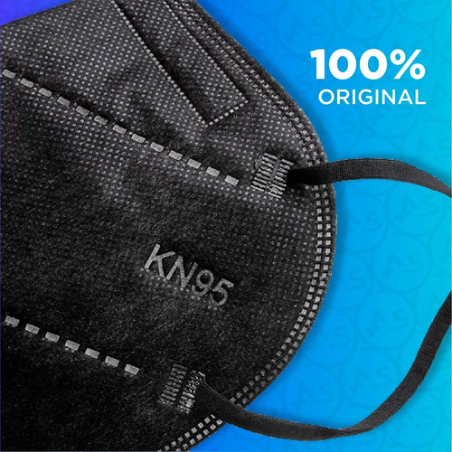 Imagen 5 de 10 de Barbijo Kn95 Negro X100 Unidades Certificado Anmat Importado