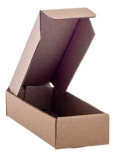 100 Cajas Cartón Micro Corrugado 13x5x3 Armable Para S Color Kraft