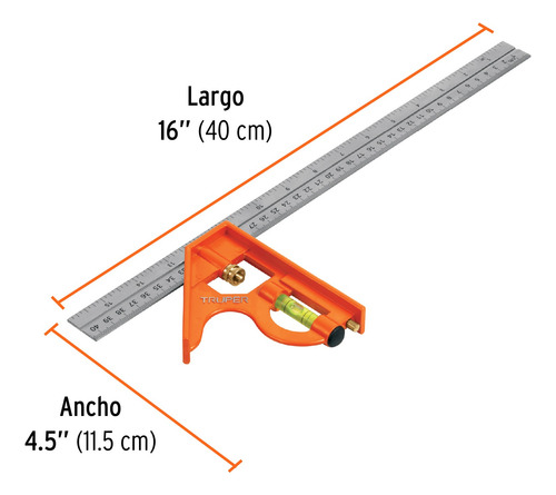 Escuadra De Combinacion 16 Pulgadas Truper 14381