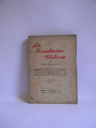 La Revolución Chilena Carlos Pinto Durán 1925