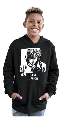 Sudadera Infantil Death Note Lawliet Light I Am The Justice