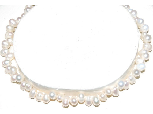 Collar  Perla Cultivada 10 Mm Agua Dulce Blanca 43 Cm Gota