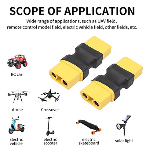 Conector Xt90 F-f Para Drones Y Rc - 2 Pack De Adaptadores