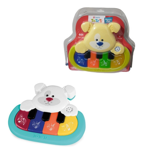 Teclado Piano Musical Pets Com Som Luz Tateti Brinquedo Bebê