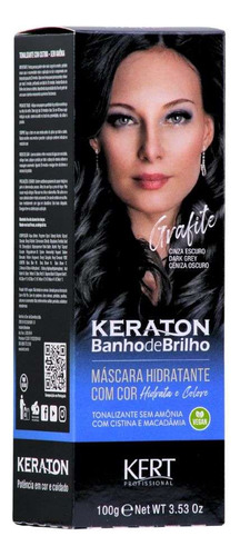 Tonalizante Keraton Banho De Brilho Grafite100g Kert Cinza