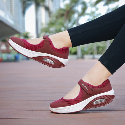 Zapatos Tenis Para Mujer Ligeros De Malla Con Cámara De Aire