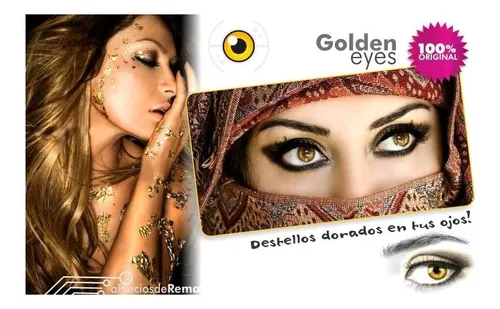 ¡ Lentes De Contacto Cosméticos Gold Destellos !!