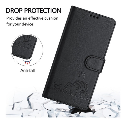 Funda For Teléfono Samsung Con Estampado En Relieve De Gato