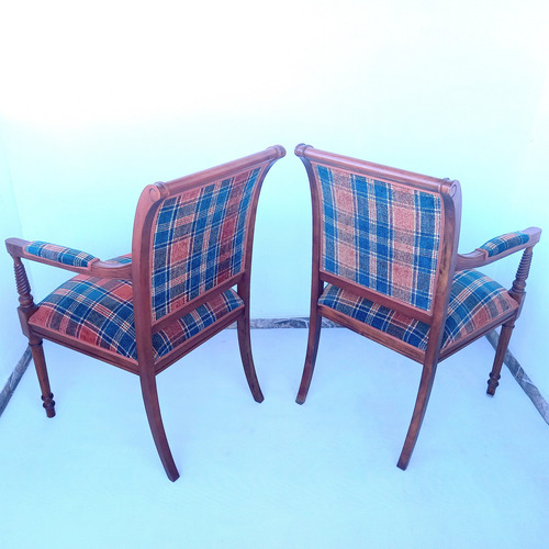 Sillon Butaca Ingles Con Posabrazos Tapizado A Nuevo Miralo (Usado)