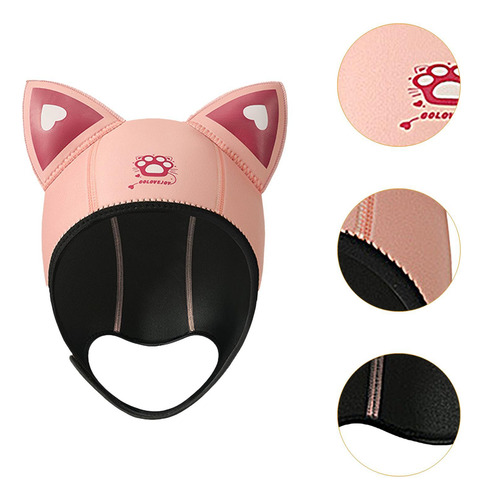 Gorro De Buceo, Gorro De Surf, Gorro De Neopreno De 3 Rosa