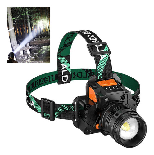 Linterna Frontal Con Sensor De Zoom, Superbrillante Y Resist