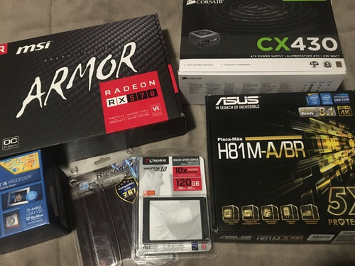 Computador Pc Gamer - I5 / Rx 570 / 16gb Ram / 120gb Ssd