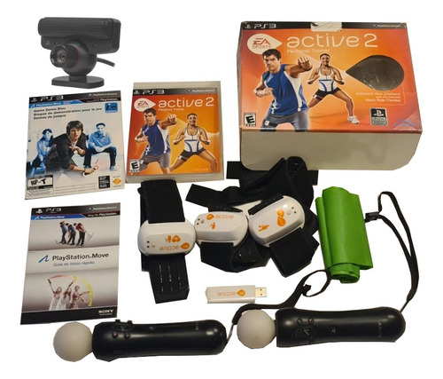 Mandos Ps Move Controller Con Cámara + Active 2 Negro (Usado)