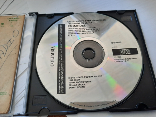Emmanuel / Potpurri + Megamix / No He Podido Verte / Cd (Usado)