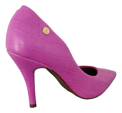 Stilettos Vizzano Fucsia Pink Neon Croco Taco Aguja 9cm Env o gratis