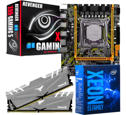 Kit Upgrade - Xeon 20 Núcleos 3.5ghz + Placa Mãe + 16gb Ddr4