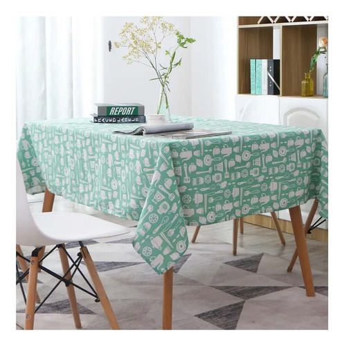 Mantel Para Mesa Rectangular De Lino De Algodón 140x220cm
