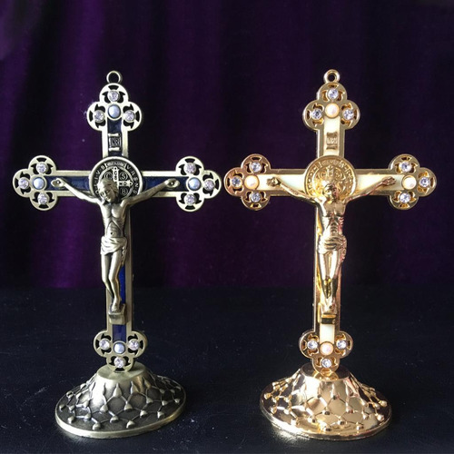 Crucifijo De Pared, Cruz, Decoración Artesanal En Bronce