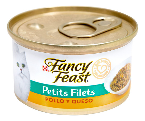 Imagen 1 de 2 de Fancy Feast Petits Filets Pollo Y Queso 3 Oz