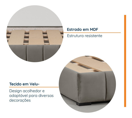 Cama Baú Casal Sem Cabeceira Uvaia Cabecasa Wt
