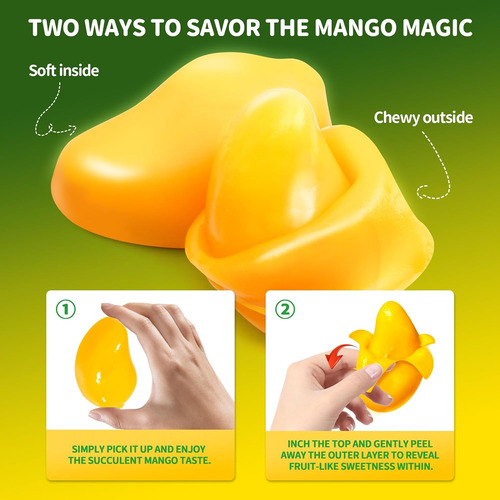 Amos Peelable Mango Candy, Peelerz Gummy Mango Peeling Candy