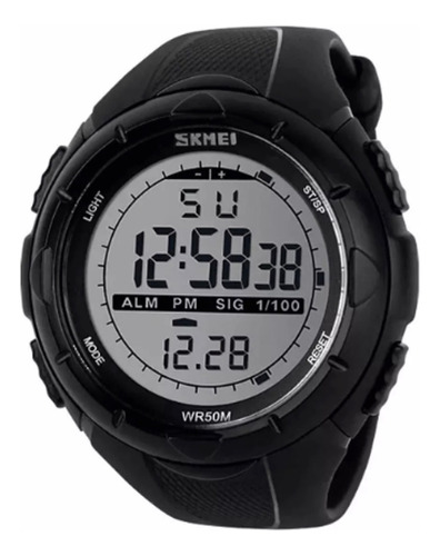 Reloj Skmei 1025tn Deportivo Color De La Correa Negro Color Del Bisel Negro Color Del Fondo Gris