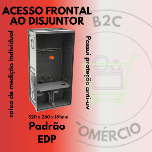 Caixa Relógio Luz Acesso Ao Disjuntor Frontal Padrao Edp