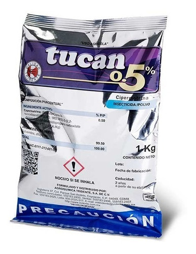 Exterminador Mata Hormigas Y Rastreros Tucan® 5 Polvo 20 Kg