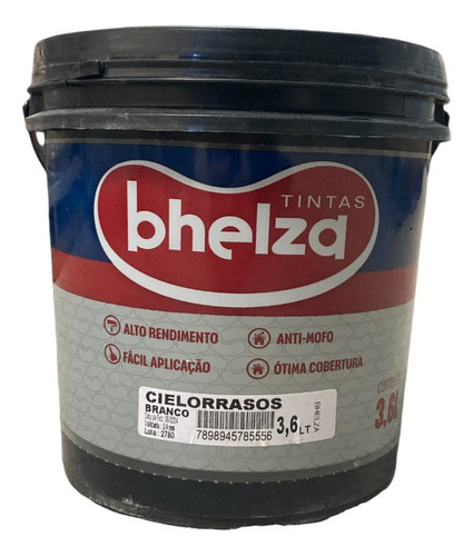 Pintura Cielorraso Interior Blanco 3.6lts Bhelza