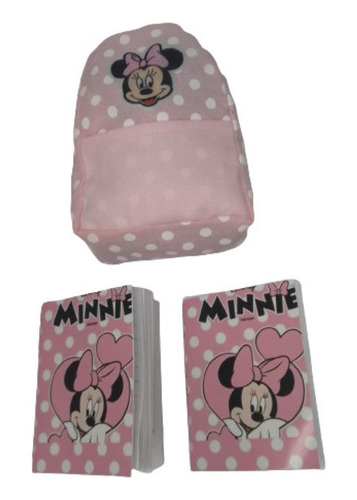 Kit Escolar Completo Minnie Rosa Para Boneca Baby Alive