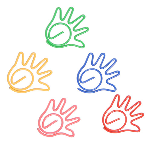 100 Clips De Papel Elegantes Con Forma De Mano, Bonitos Clip