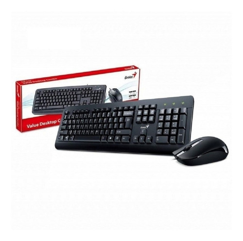 Kit Teclado Y Mouse Usb Con Cable Genius Km-160 En Español