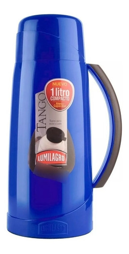Termo Lumilagro Tango de vidrio 1L azul