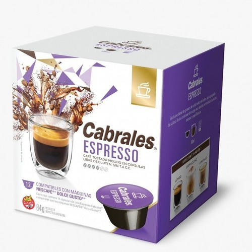 Cápsulas Café Cabrales Espresso Dolce Gusto X 12 Unid.