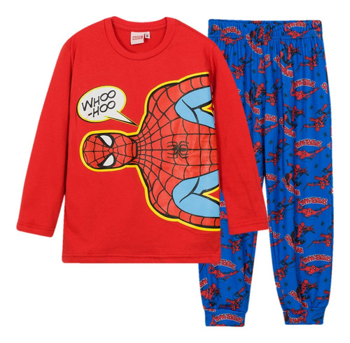 Pijama Spider-man Mangas Largas. Licencia Marvel.