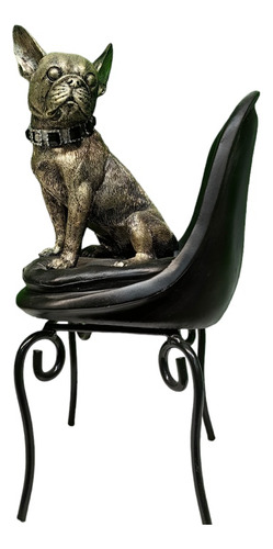 Perro Bulldog Decorativo. El Rey De La Casa. Resina. 