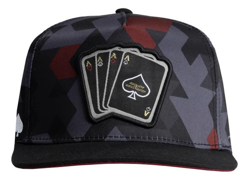 Gorra Jc Hats Poker Camo Red Original Plana Unitalla