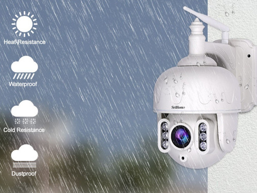 Cámara Exterior Domo Ip Wifi Red Ptz Hd Ip66 128g Smartphone