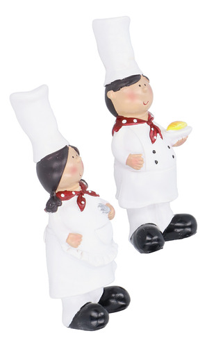 Estatuas De Chef De Resina Para Pareja, Decoración De Cocina