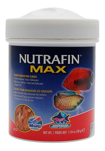 Alimento Peces Tropicales Colors Flakes Nutrafin Max 38g