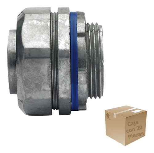 5 Pzs Conector Recto Para Tubo Liquidtight Aluminio 1/2 PuLG