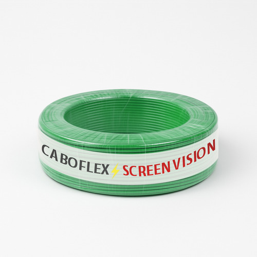 Fio 10mm Cabo Flexível Rolo Com 50 Metros Elétrico 750v Cor Verde Marca Screen Vision