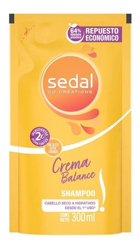 Shampoo Sedal Crema Balance Repuesto 300 Ml