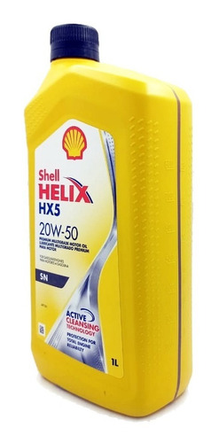 Imagen 2 de 5 de Aceite Motor 20w50 Mineral Shell Original Helix Hx5 1l