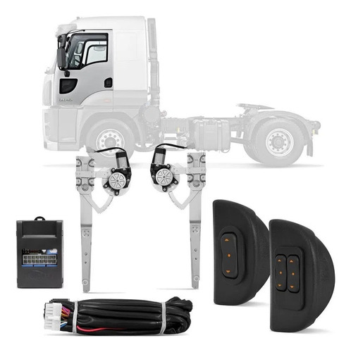 Kit Vidro Eletrico Caminhão Ford Cargo 2429 2014 Sensorizado