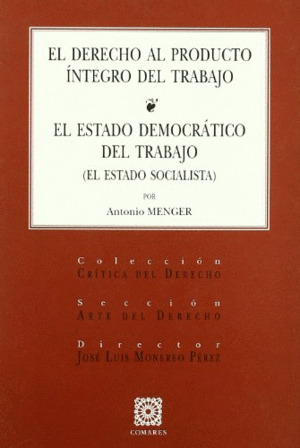 Libro Derecho Al Producto Integro Del Trabajo Sku