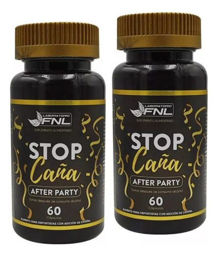 Stop Caña 2 Frascos . Total 120 Cap Fnl (adios A La Resaca)